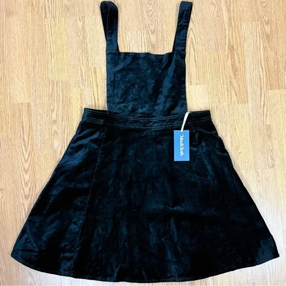 ModCloth velvet pinafore dress jumper Cupcake consultant size Large NWT - Picture 3 of 17